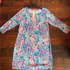 Lilly Pulitzer Pink and Blue Floral Dress